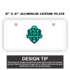 2" X 4" Aluminum License Plate  Thumbnail