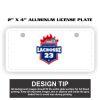 2" X 4" Aluminum License Plate  Thumbnail