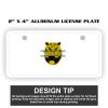 2" X 4" Aluminum License Plate  Thumbnail