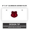 2" X 4" Aluminum License Plate  Thumbnail