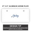 2" X 4" Aluminum License Plate  Thumbnail