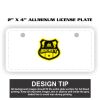 2" X 4" Aluminum License Plate  Thumbnail