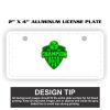 2" X 4" Aluminum License Plate  Thumbnail