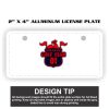 2" X 4" Aluminum License Plate  Thumbnail