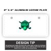 2" X 4" Aluminum License Plate  Thumbnail
