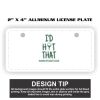 2" X 4" Aluminum License Plate  Thumbnail