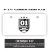 2" X 4" Aluminum License Plate  Thumbnail