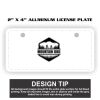 2" X 4" Aluminum License Plate  Thumbnail
