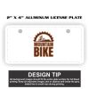 2" X 4" Aluminum License Plate  Thumbnail