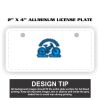 2" X 4" Aluminum License Plate  Thumbnail