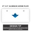 2" X 4" Aluminum License Plate  Thumbnail
