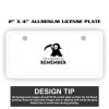 2" X 4" Aluminum License Plate  Thumbnail