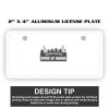 2" X 4" Aluminum License Plate  Thumbnail