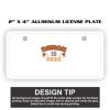 2" X 4" Aluminum License Plate  Thumbnail