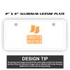 2" X 4" Aluminum License Plate  Thumbnail