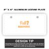 2" X 4" Aluminum License Plate  Thumbnail