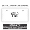 2" X 4" Aluminum License Plate  Thumbnail