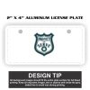 2" X 4" Aluminum License Plate  Thumbnail