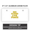 2" X 4" Aluminum License Plate  Thumbnail