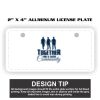 2" X 4" Aluminum License Plate  Thumbnail