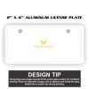 2" X 4" Aluminum License Plate  Thumbnail