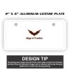 2" X 4" Aluminum License Plate  Thumbnail