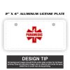 2" X 4" Aluminum License Plate  Thumbnail