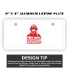 2" X 4" Aluminum License Plate  Thumbnail