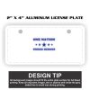 2" X 4" Aluminum License Plate  Thumbnail