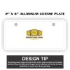 2" X 4" Aluminum License Plate  Thumbnail
