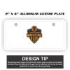 2" X 4" Aluminum License Plate  Thumbnail