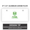 2" X 4" Aluminum License Plate  Thumbnail