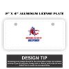 2" X 4" Aluminum License Plate  Thumbnail