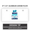 2" X 4" Aluminum License Plate  Thumbnail
