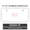 2" X 4" Aluminum License Plate  Thumbnail
