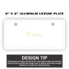 2" X 4" Aluminum License Plate  Thumbnail