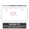 2" X 4" Aluminum License Plate  Thumbnail