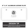 2" X 4" Aluminum License Plate  Thumbnail