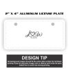 2" X 4" Aluminum License Plate  Thumbnail