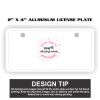 2" X 4" Aluminum License Plate  Thumbnail