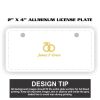 2" X 4" Aluminum License Plate  Thumbnail