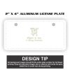 2" X 4" Aluminum License Plate  Thumbnail