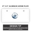 2" X 4" Aluminum License Plate  Thumbnail