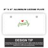 2" X 4" Aluminum License Plate  Thumbnail