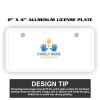 2" X 4" Aluminum License Plate  Thumbnail