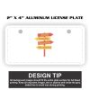 2" X 4" Aluminum License Plate  Thumbnail