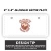 2" X 4" Aluminum License Plate  Thumbnail