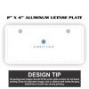 2" X 4" Aluminum License Plate  Thumbnail