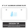 2" X 4" Aluminum License Plate  Thumbnail