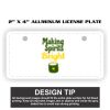 2" X 4" Aluminum License Plate  Thumbnail